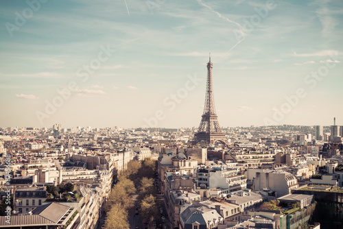 Naklejka francja wieża panorama paris