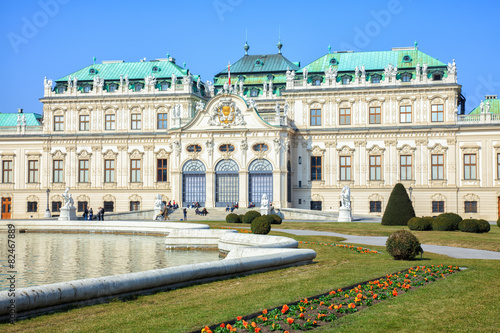 Naklejka pałac kwiat zamek wiedeń austria