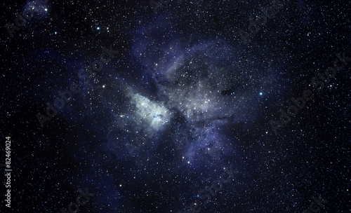 Plakat natura kosmos noc mgławica wszechświat
