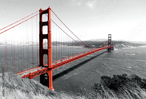 Plakat Most Golden Bridge w kolorze