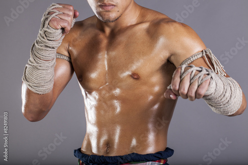 Fototapeta sport ciało boks tajlandia olej