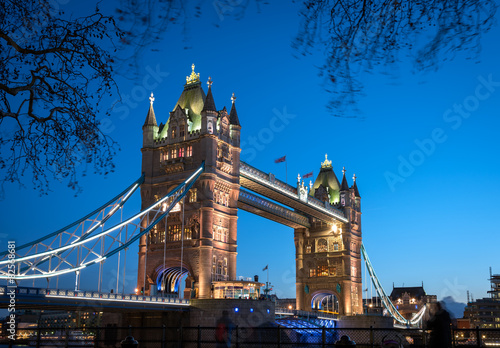 Naklejka londyn tower bridge widok most anglia