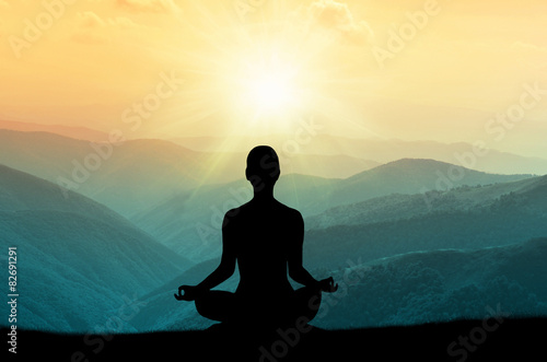 Plakat joga zen piękny