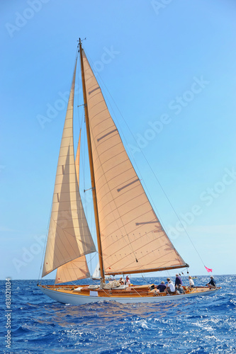Fotoroleta morze jacht łódź regaty żagiel