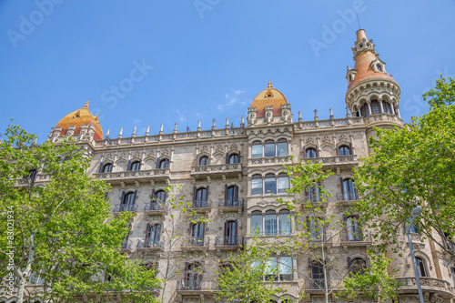 Naklejka morze barcelona architektura hiszpania