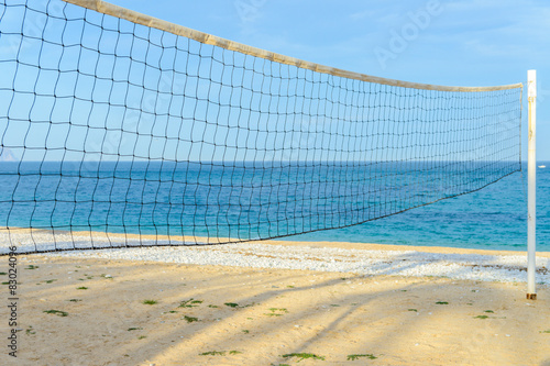Naklejka volleyball net on the beach