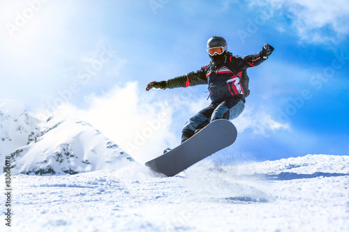 Fototapeta śnieg zabawa snowboarder bułgaria ruch