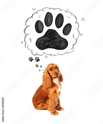 Obraz na płótnie pies wzór ładny