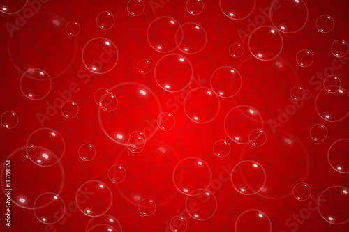 Fotoroleta serce abstrakcja miłość bąbelek czerwony