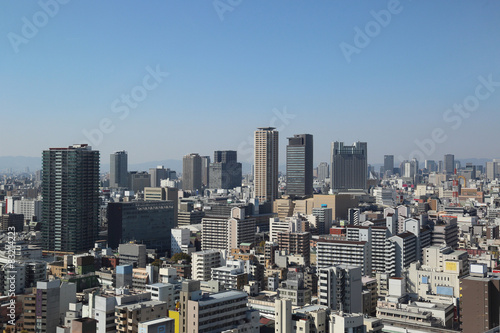 Fotoroleta krajobraz miejski błękitne niebo japonia wierzowiec