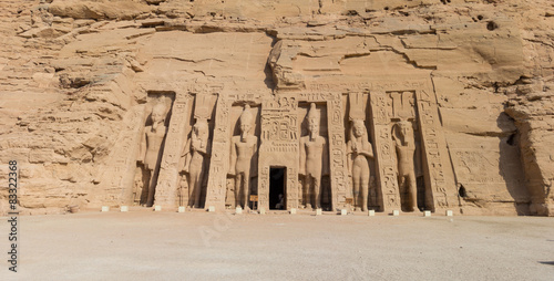 Plakat egipt antyczny świątynia panorama punkt orientacyjny