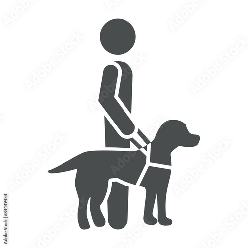 Fotoroleta pies zwierzę znak szkolenie