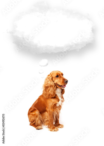 Naklejka zwierzę pies ładny balon marzenie