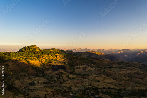 Fotoroleta świt dolina panoramiczny zmierzch afryka
