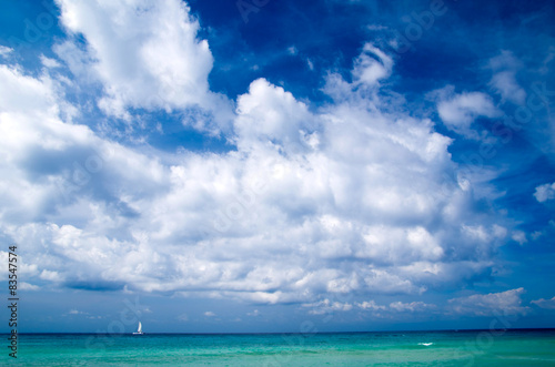 Naklejka zatoka pejzaż słońce woda karaiby