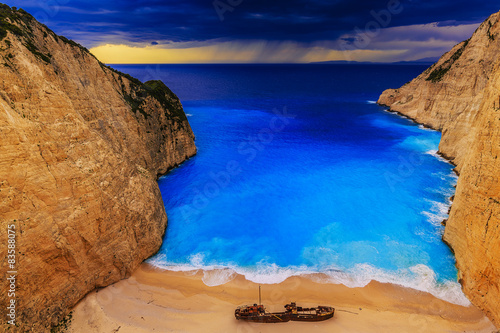 Plakat raj grecja wybrzeże piękny