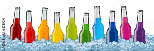 Fototapeta various beverages on crushed ice