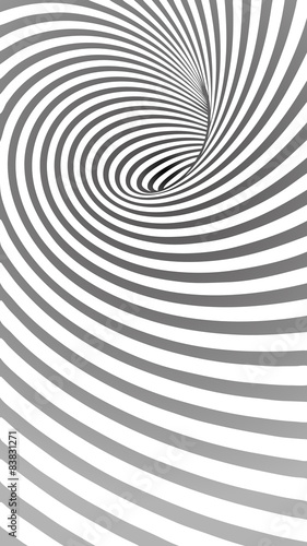 Naklejka retro spirala nowoczesny tunel sztuka
