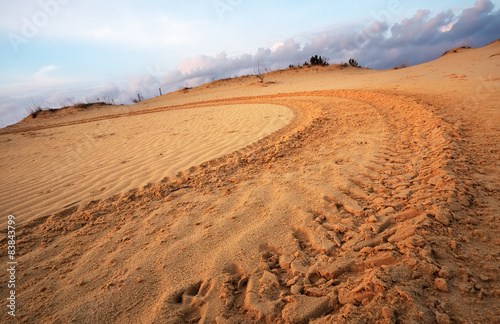 Obraz na płótnie motor trawa motocross pustynia wydma