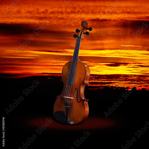 Obraz na płótnie koncert słońce skrzypce