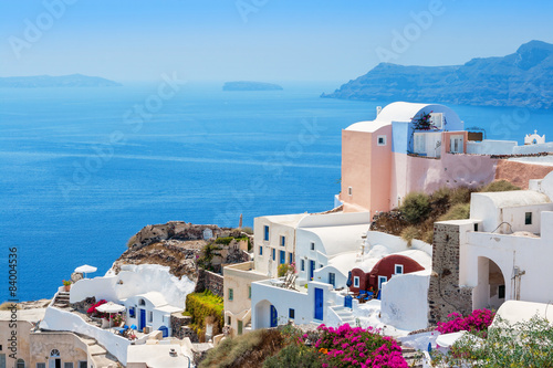 Obraz na płótnie pejzaż miasto wzgórze lato grecki