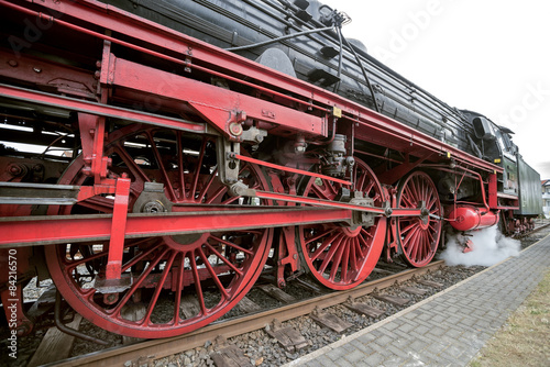 Plakat lokomotywa parowa lokomotywa niebo