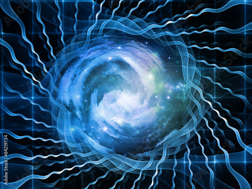 Plakat spirala mgławica wzór kompozycja