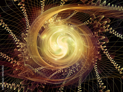Naklejka spirala ruch kompozycja matematyka połysk