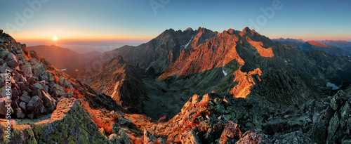 Fotoroleta panorama lato jesień dolina szczyt