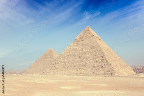 Plakat piramida afryka antyczny pustynia