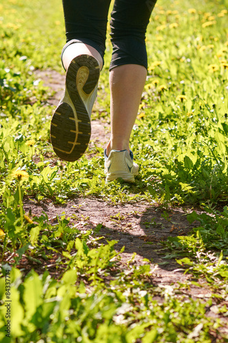 Fototapeta lekkoatletka kobieta jogging natura