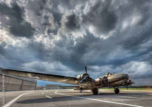 Fototapeta sztorm bombowiec samolot vintage stary
