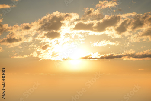 Plakat słońce natura niebo