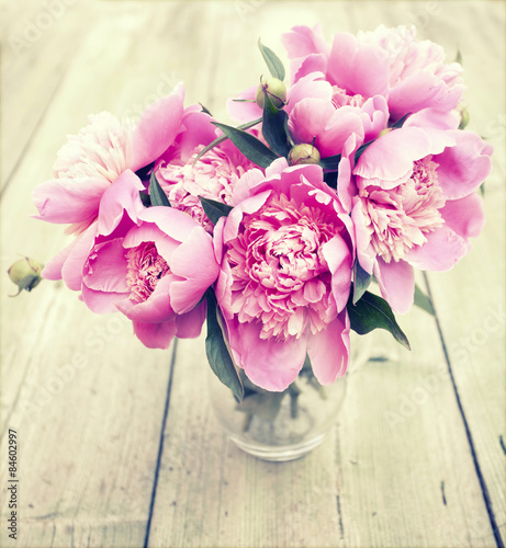 Fotoroleta piwonia piękny bukiet kwiat miłość