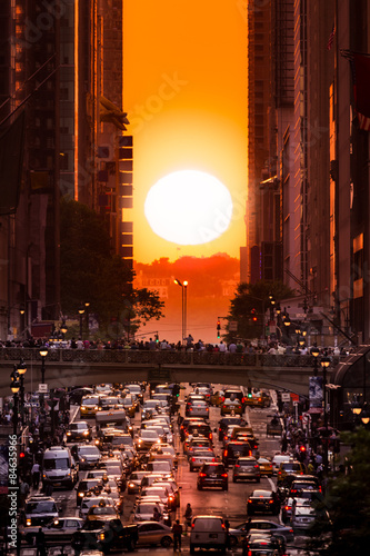 Fototapeta ulica słońce lato miejski kanion