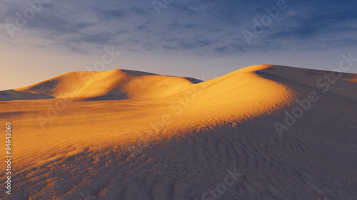Obraz na płótnie Sandy dunes at evening time