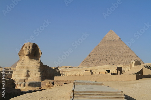 Plakat afryka egipt architektura piramida