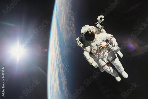 Obraz na płótnie piękny rakieta glob astronauta