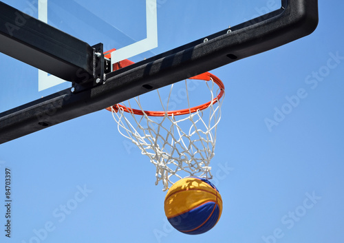 Fototapeta niebo sport piłka koszykówka
