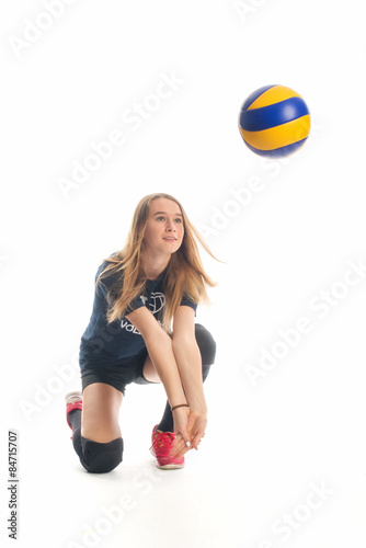 Plakat sport piłka dziewczynka