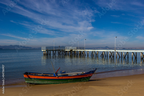 Fototapeta łódź morze brazylia woda