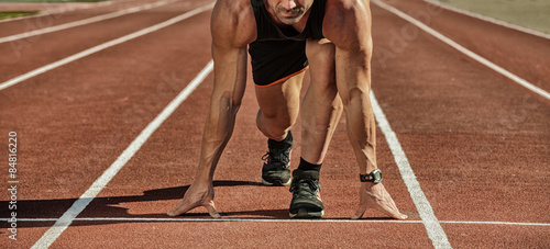 Fotoroleta sprint sprinter wyścig lekkoatletka fitness