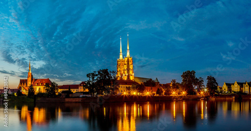 Fototapeta panoramiczny panorama lato kościół miejski