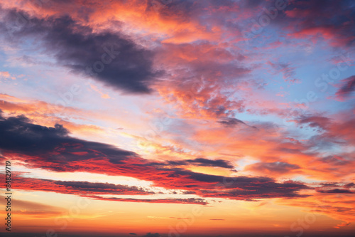 Fototapeta spokojny panoramiczny pejzaż słońce zmierzch