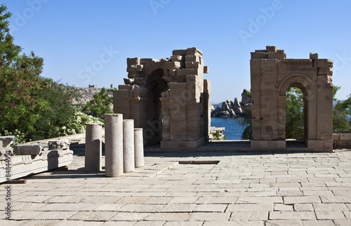 Fotoroleta afryka egipt świątynia kolumna asuan