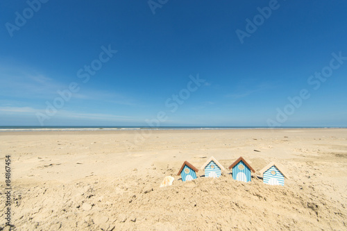 Naklejka holandia morze północne wioska plaża