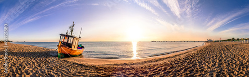 Fototapeta statek panorama plaża