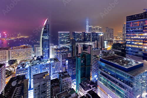 Fotoroleta miejski hongkong droga