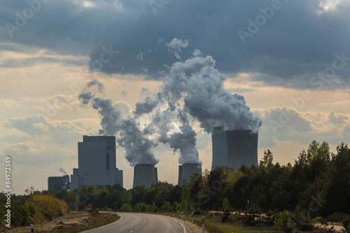 Fototapeta węgiel brunatny elektrownia niemiecki