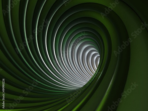 Naklejka tunel 3D fala